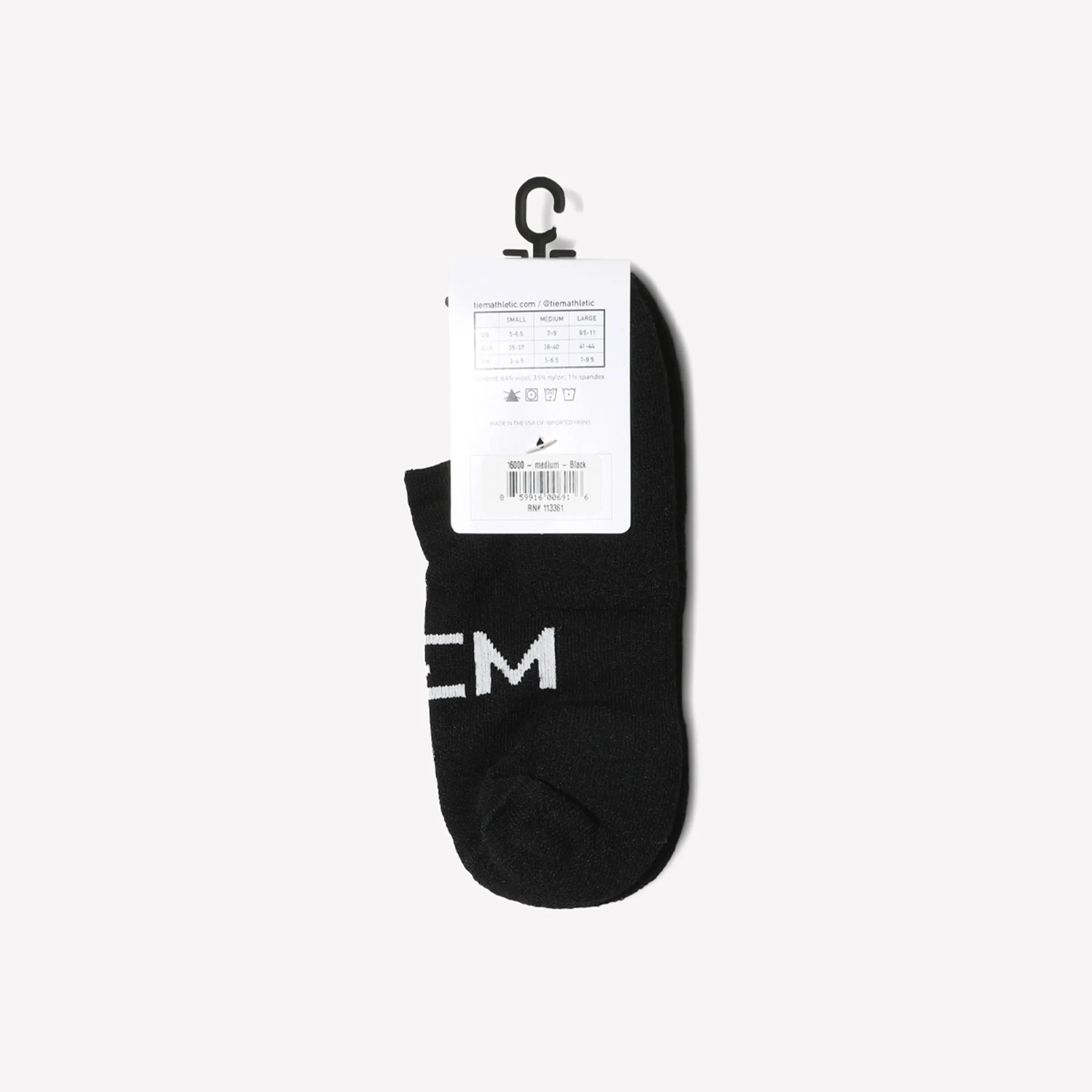 Low-cut Performance Wool Socks - Black/White