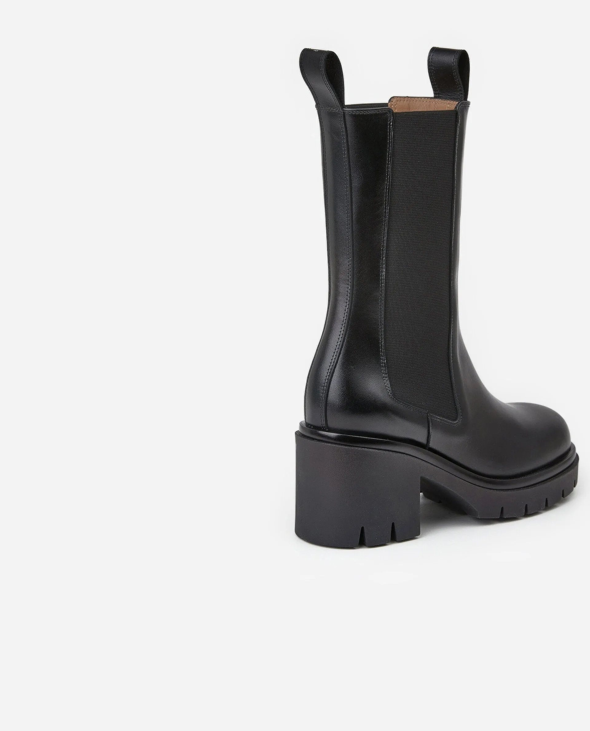 Lulu Black Leather Chelsea Boots