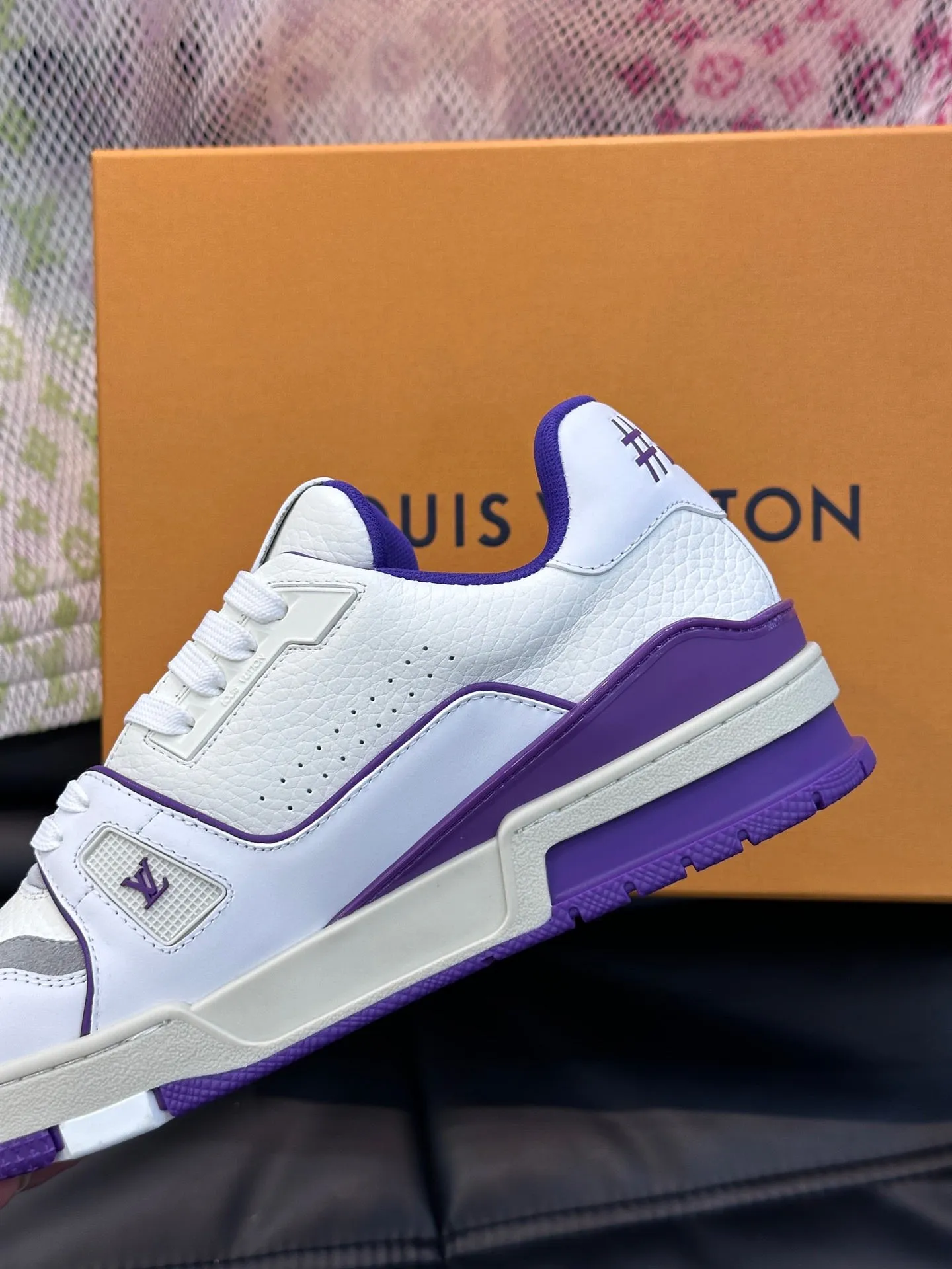 LUV Women's Purple and White Trainer  Sneakers-096