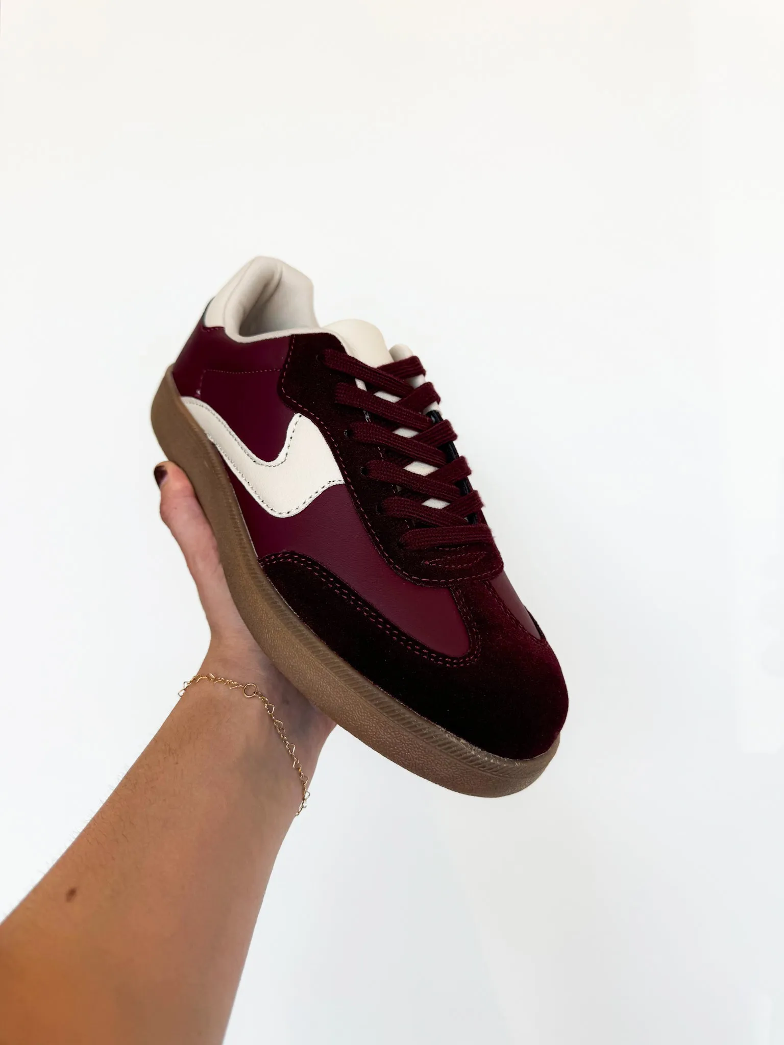 Maggie Low Top Sneakers- Maroon