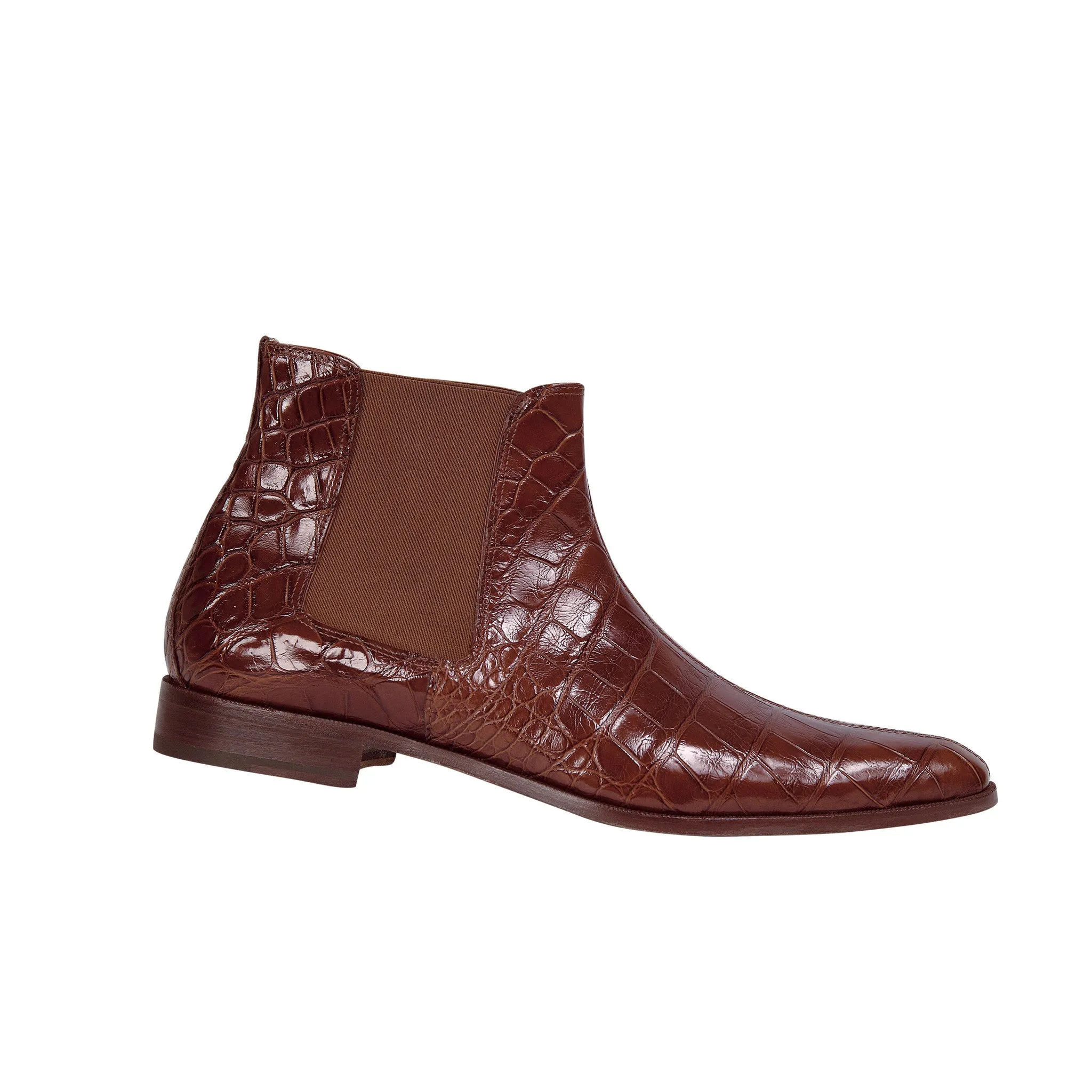 Mauri - 2198 "Reserved" Cognac Alligator Chelsea Boot