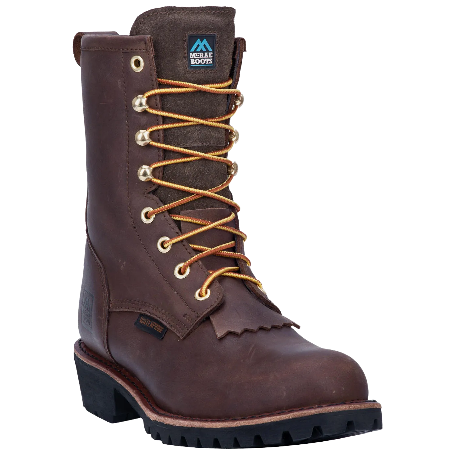 McRae Tree Line Steel Toe Waterproof Brown Lace-Up Boots MR89394