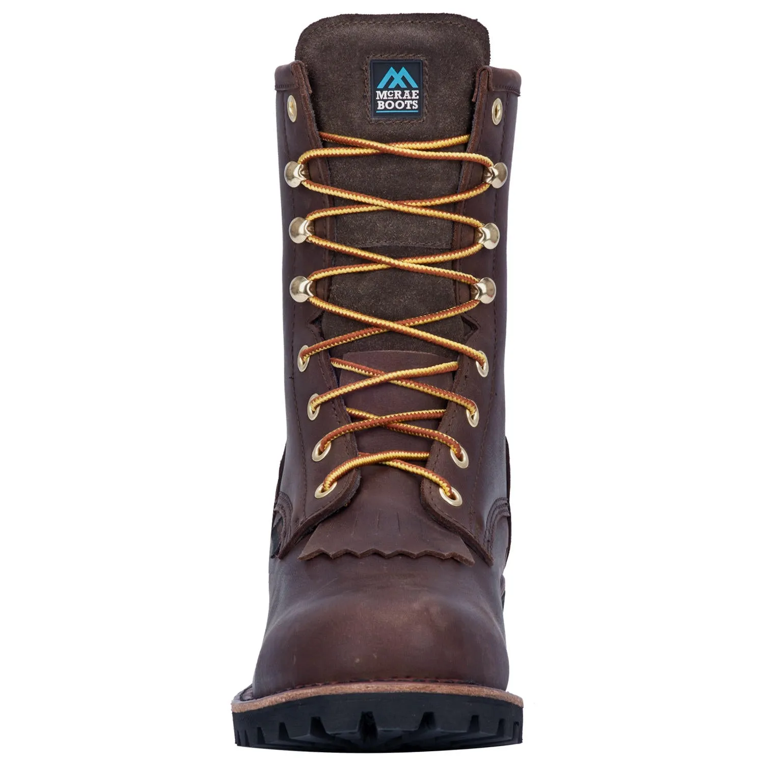 McRae Tree Line Steel Toe Waterproof Brown Lace-Up Boots MR89394