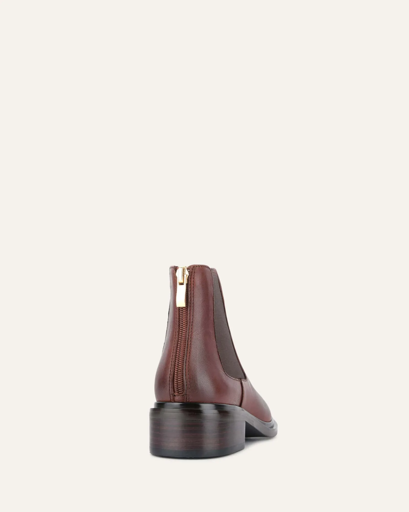 MELROSE FLAT ANKLE BOOTS CHESTNUT LEATHER