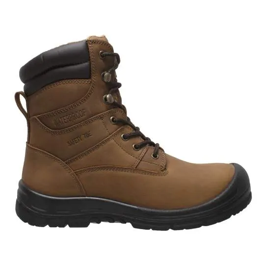 Men's 8" Waterproof Work Steel Toe Leather Boots