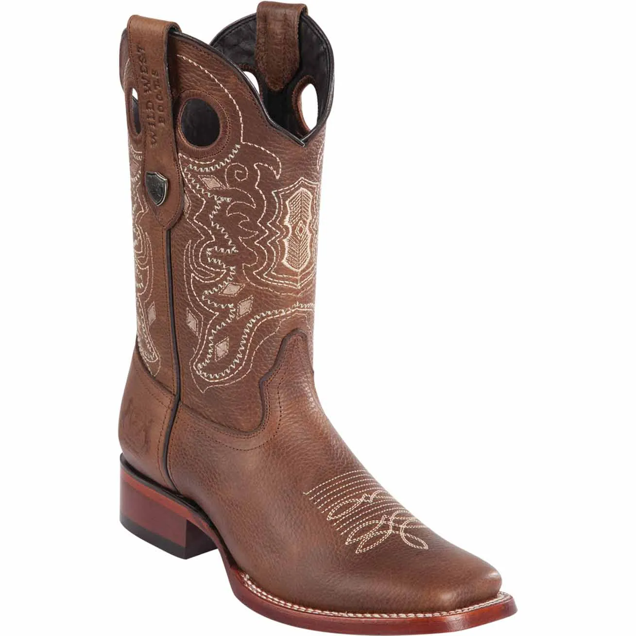 Men's Wild West Genuine Leather Ranch Toe Boot 28242707