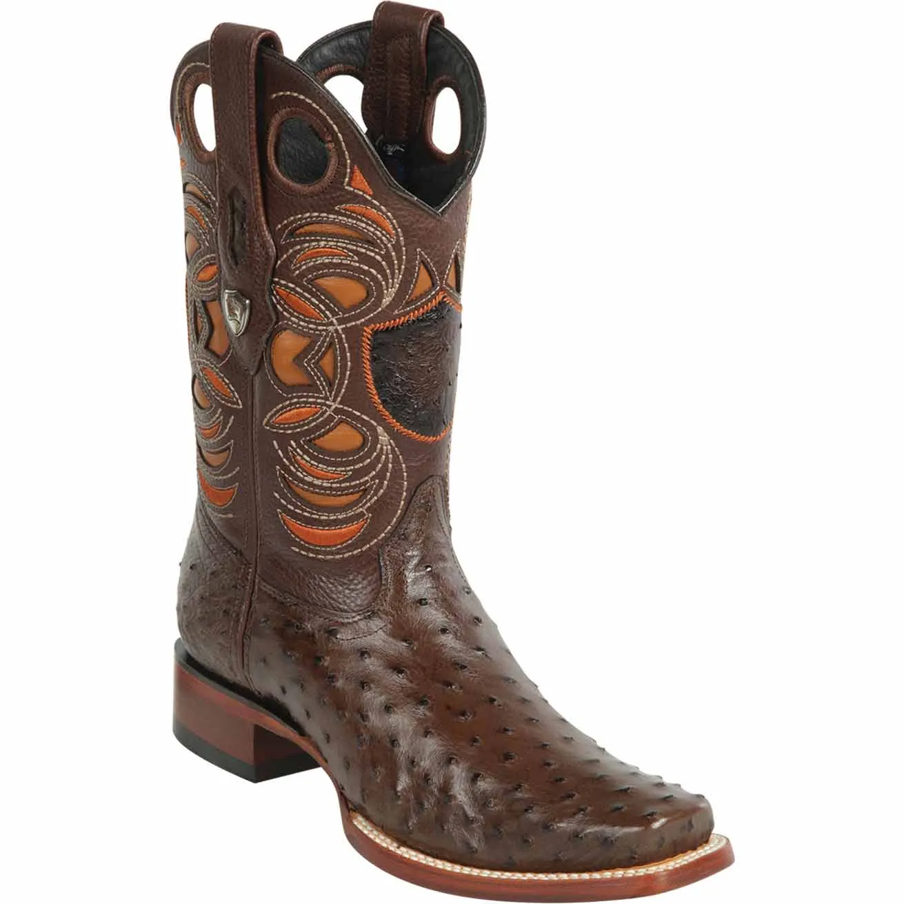 Men's Wild West Ostrich Skin Rodeo Toe Boot 28180307