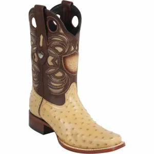 Men's Wild West Ostrich Skin Rodeo Toe Boot 28180311