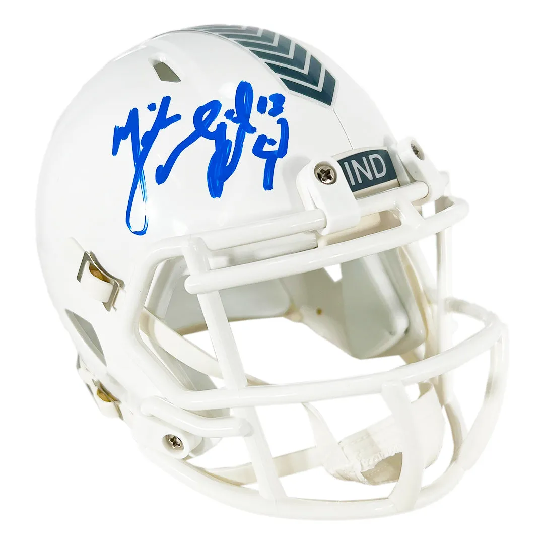 Mike Vanderjagt Signed Indianapolis Colts Salute to Service 2024 Mini Football Helmet (JSA)