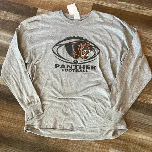 New Lex Panther Football adult grey long sleeve size XLarge