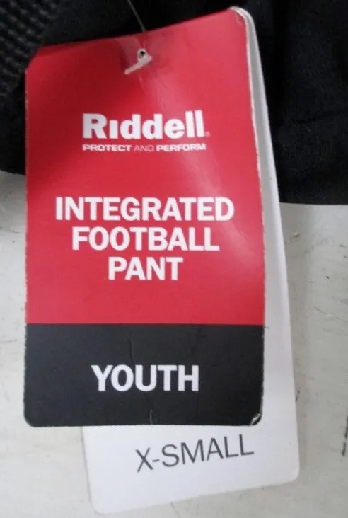 NEW NWT RIDDELL Integrated 7 Pad Football Pant Youth XS BLACK