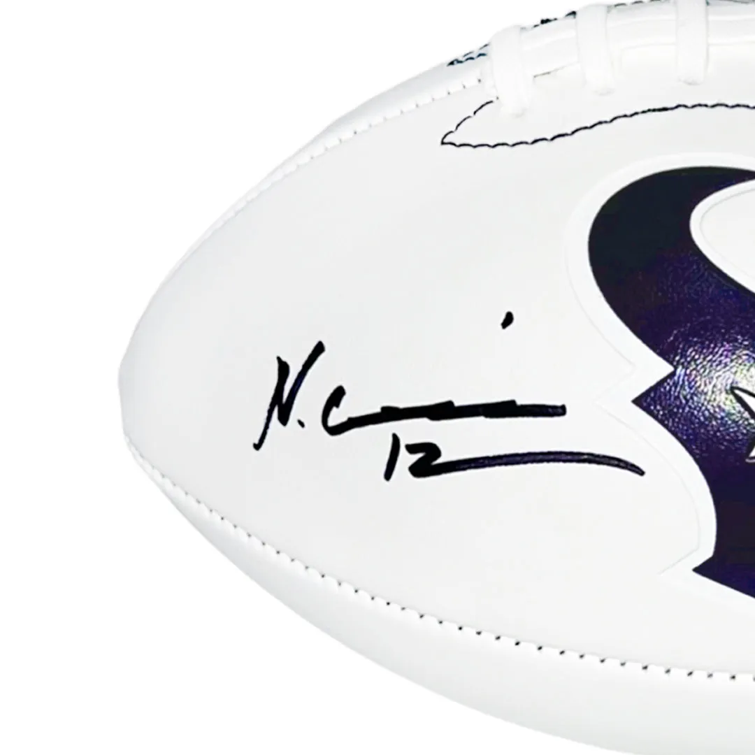 Nico Collins Signed Houston Texans Official NFL Team Logo Football (Beckett)