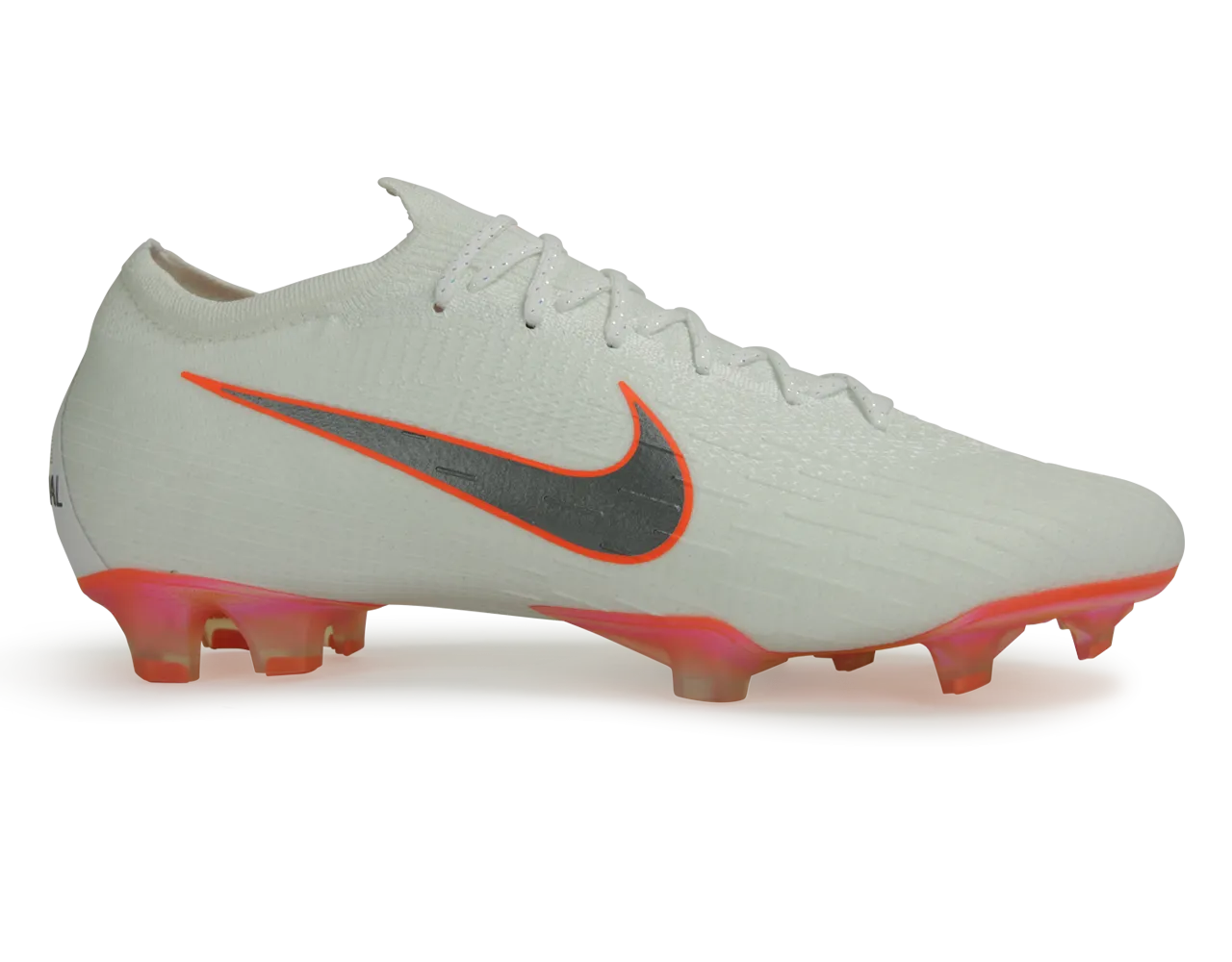 Nike Men's Mercurial Vapor 12 Elite FG White/Metallic Cool Grey/Total Orange