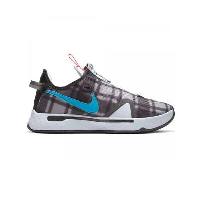 Nike PG 4 Paul George Plaid Football Grey