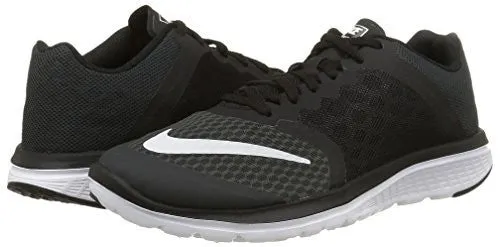 NIKE WOMENS FS LITE RUN 3 W ANTHRACITE/WHITE/BLACK ANKLE-HIGH MESH CROSS TRAINER SHOE - 6.5M