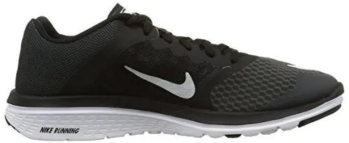 NIKE WOMENS FS LITE RUN 3 W ANTHRACITE/WHITE/BLACK ANKLE-HIGH MESH CROSS TRAINER SHOE - 6.5M