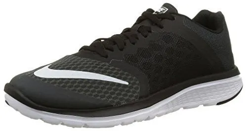 NIKE WOMENS FS LITE RUN 3 W ANTHRACITE/WHITE/BLACK ANKLE-HIGH MESH CROSS TRAINER SHOE - 6.5M