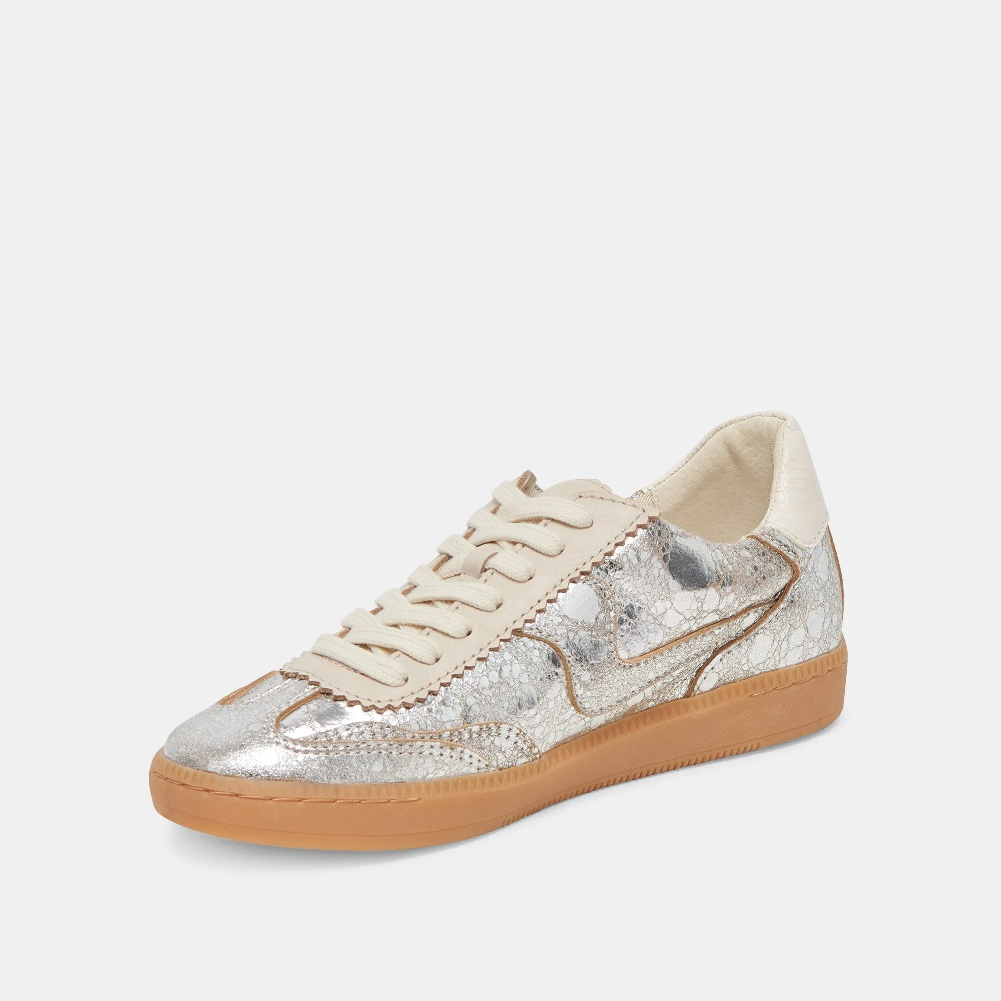 NOTICE SNEAKERS SILVER DISTRESSED LEATHER - re:vita