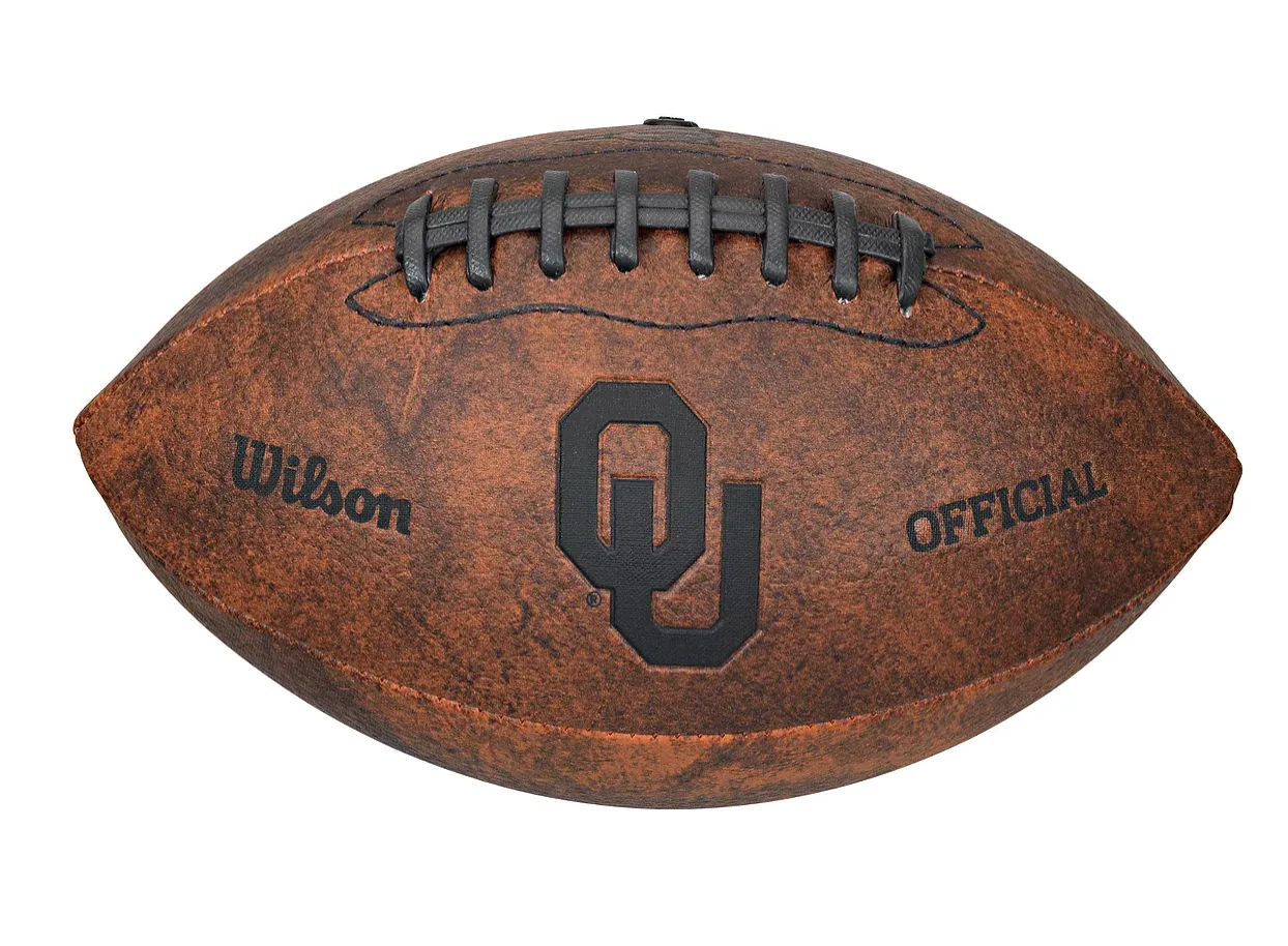 Oklahoma  9" Throwback Football Vintage logo