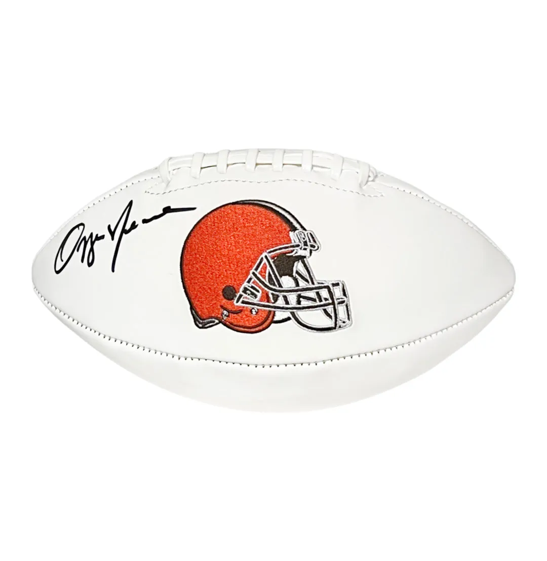 Ozzie Newsome Signed Cleveland Browns Official NFL Team Logo Football (Beckett)