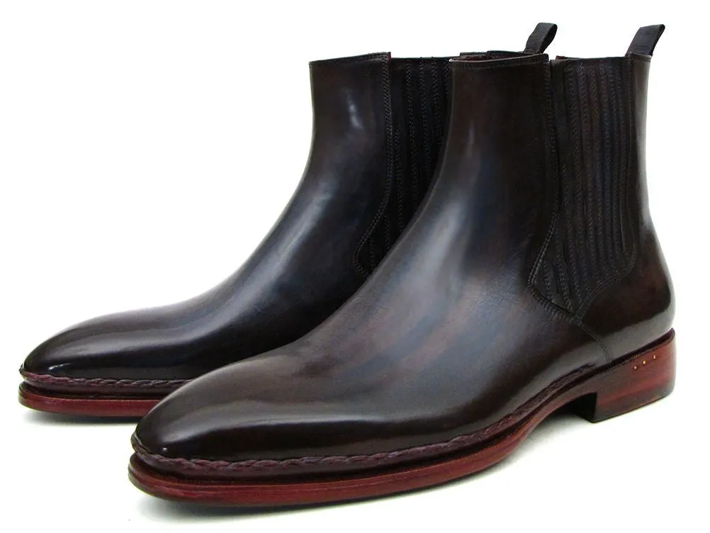 Paul Parkman Men's Chelsea Boots Navy & Bordeaux