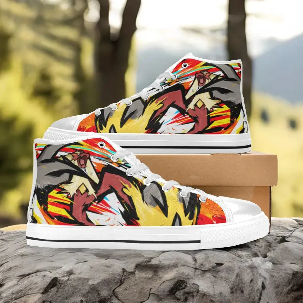 Pokemon Blaziken Ishmam Shoes High Top Sneakers for Kids and Adults