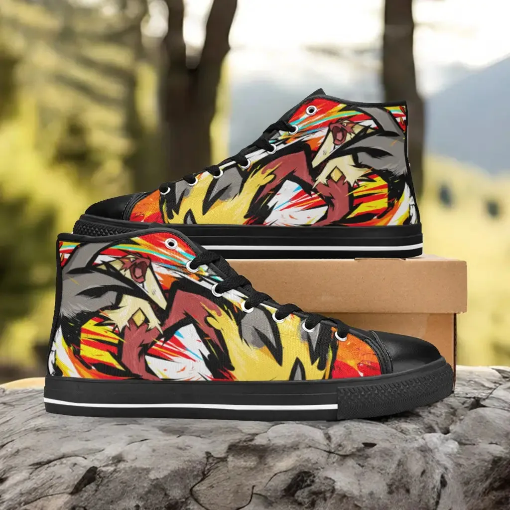 Pokemon Blaziken Ishmam Shoes High Top Sneakers for Kids and Adults