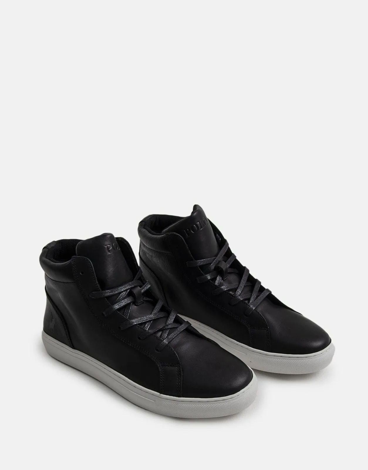 Polo Basic High Top Black Sneakers