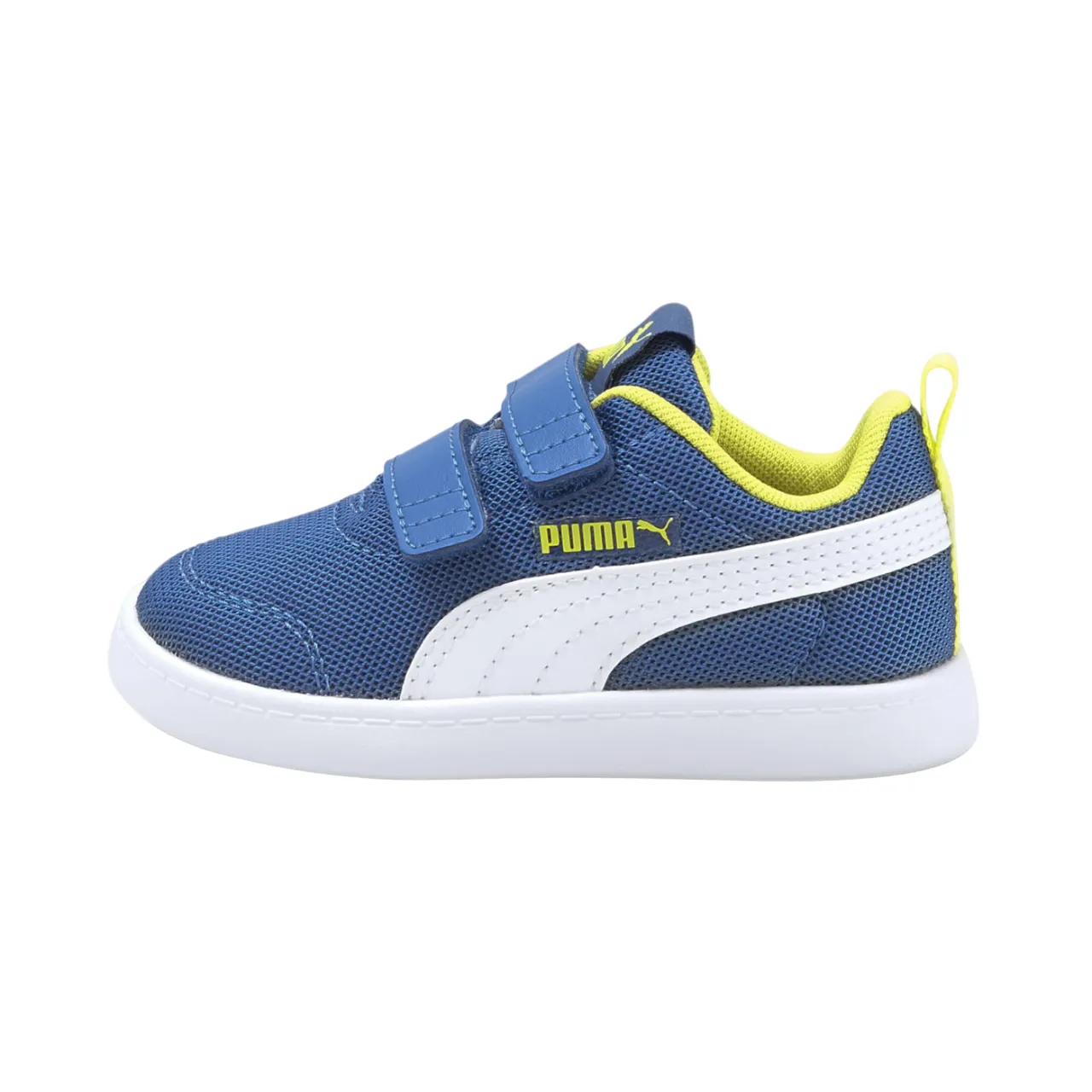 Puma scarpa sneakers da bambini in nylon Courtflex v2 Mesh  371759 07 zaffiro stellato