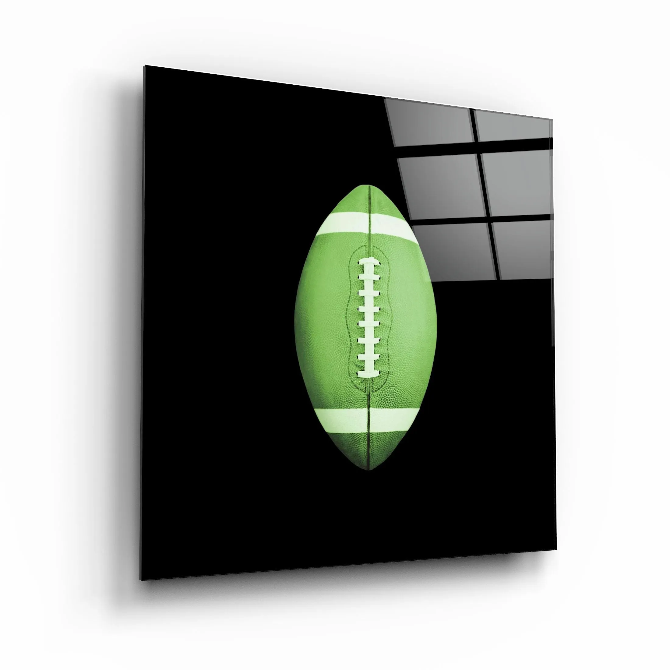 ."Recolored Designs - American Football". Glass Wall Art