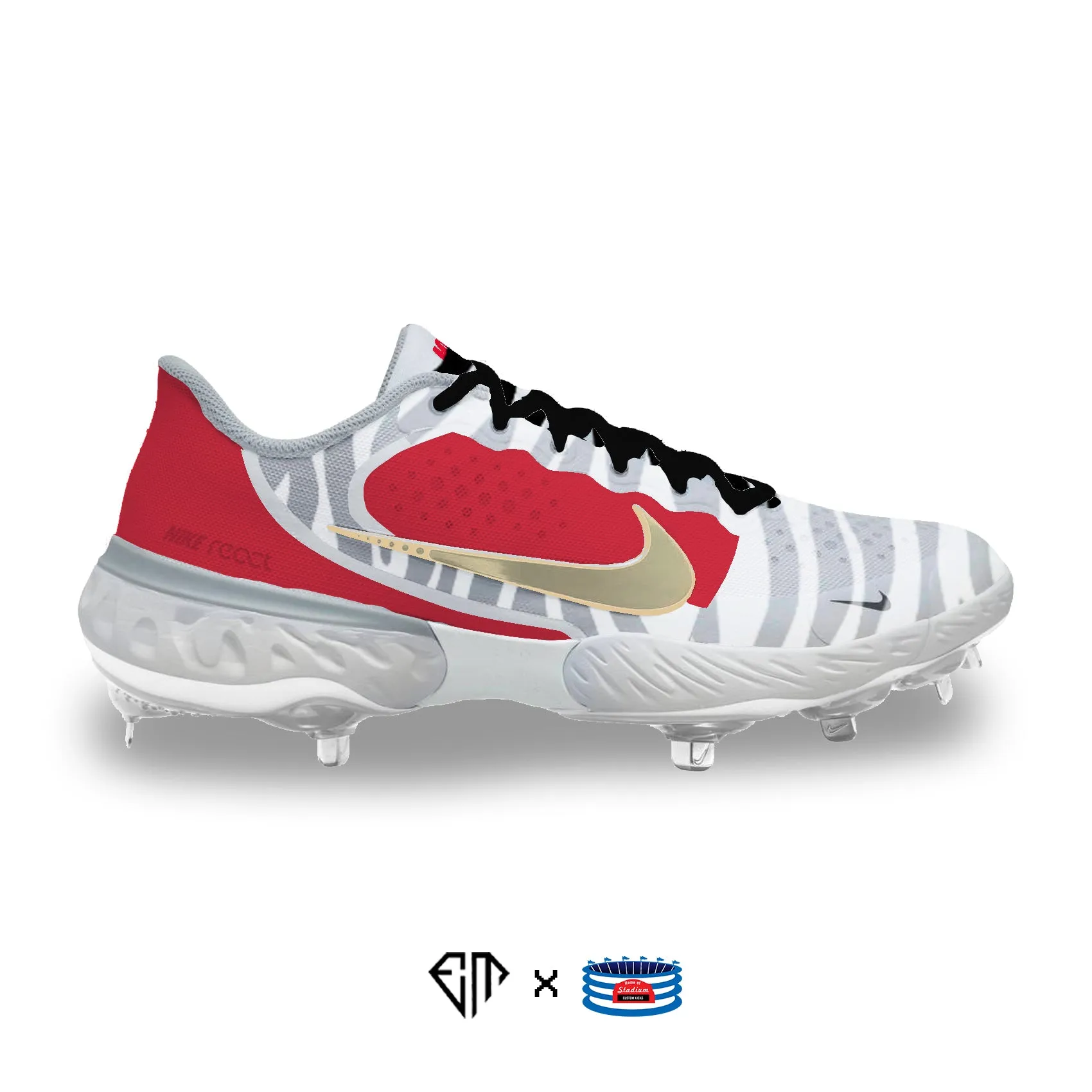 "Red Orbit" Nike Alpha Huarache Elite 3 Low Cleats