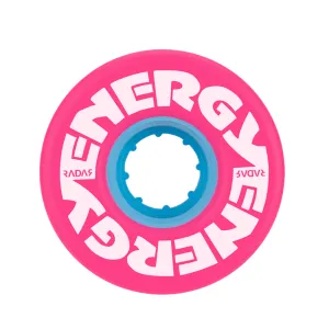 Radar Energy Roller Skate Wheels 57mm 78a - Pink (4 Pack)