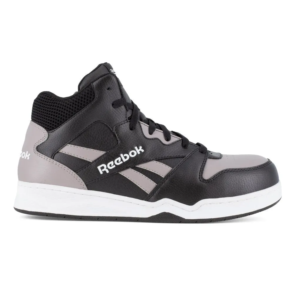 Reebok Men's High Top Bb4500 Work Sneaker Composite Toe Rb4131 In Grey And Black