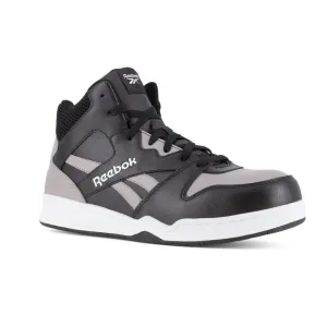 Reebok Men's High Top Bb4500 Work Sneaker Composite Toe Rb4131 In Grey And Black