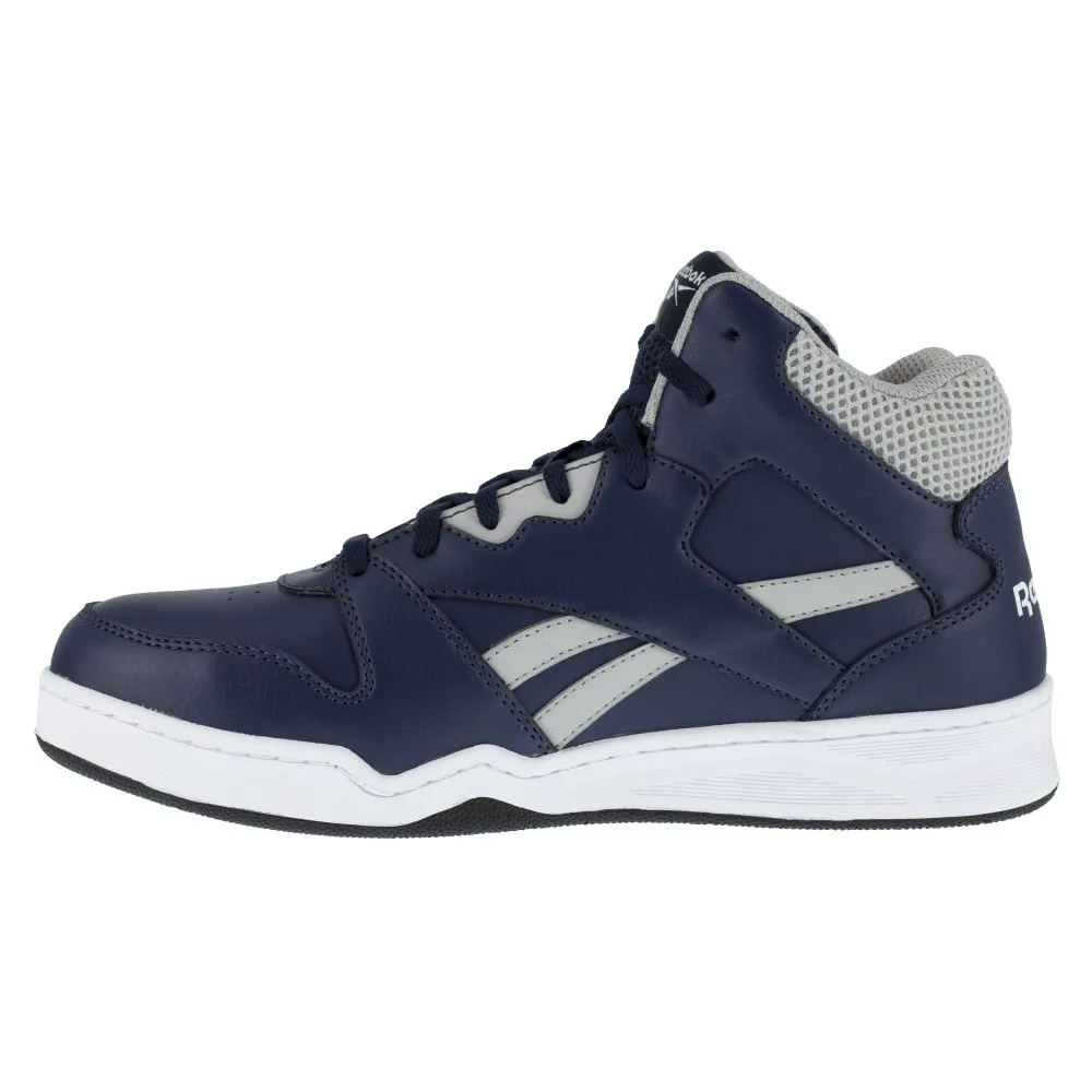 Reebok Men's High Top Bb4500 Work Sneaker Composite Toe Rb4133 In Navy And Grey