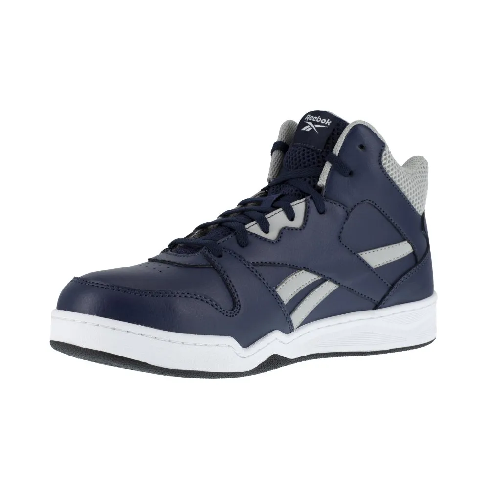 Reebok Men's High Top Bb4500 Work Sneaker Composite Toe Rb4133 In Navy And Grey