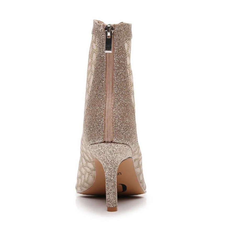 Rizzo Wide Fit - Gold Leopard Sparkle - Street Sole