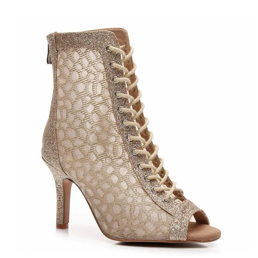 Rizzo Wide Fit - Gold Leopard Sparkle - Street Sole