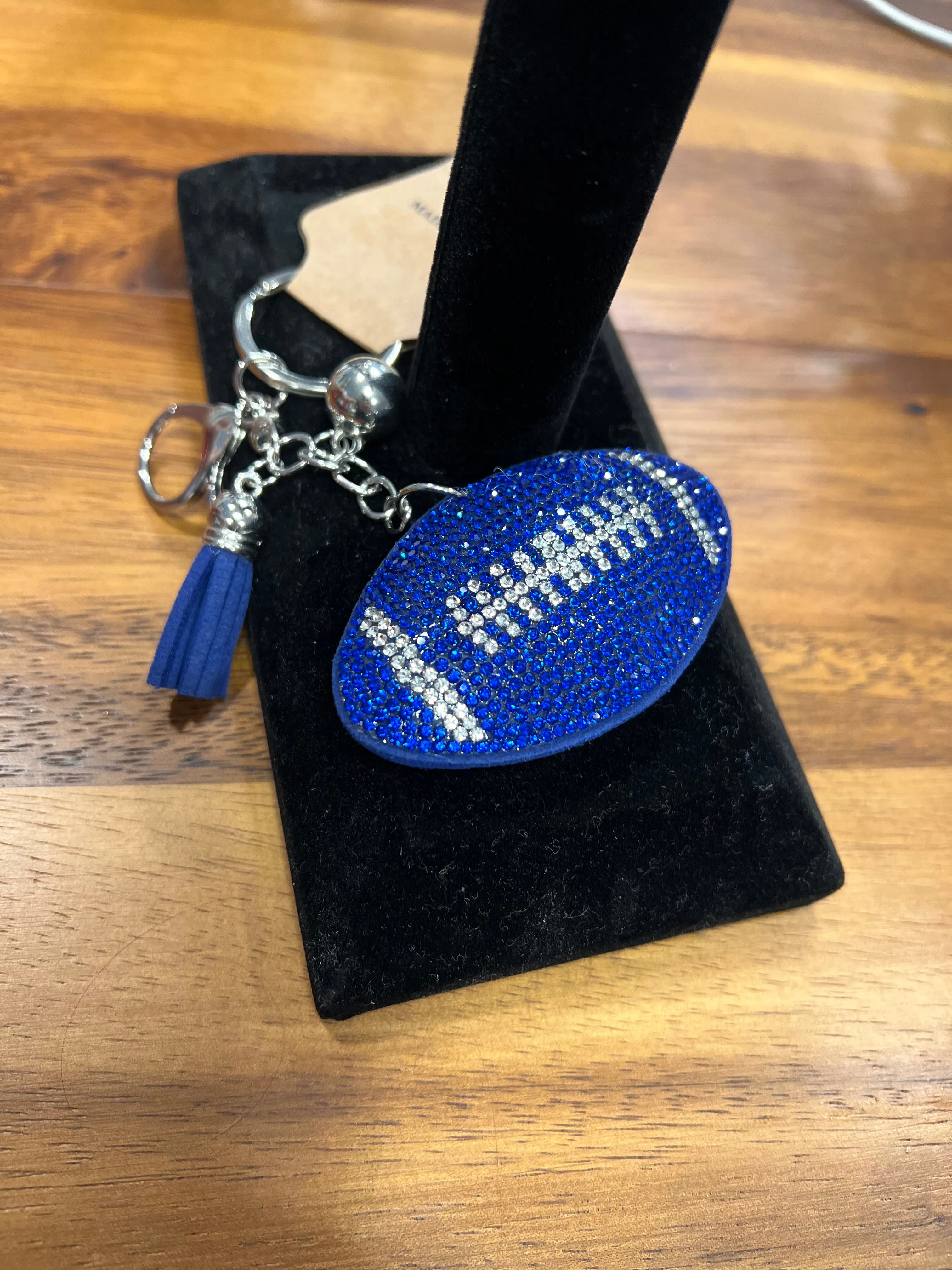 Sequin Football Keychains