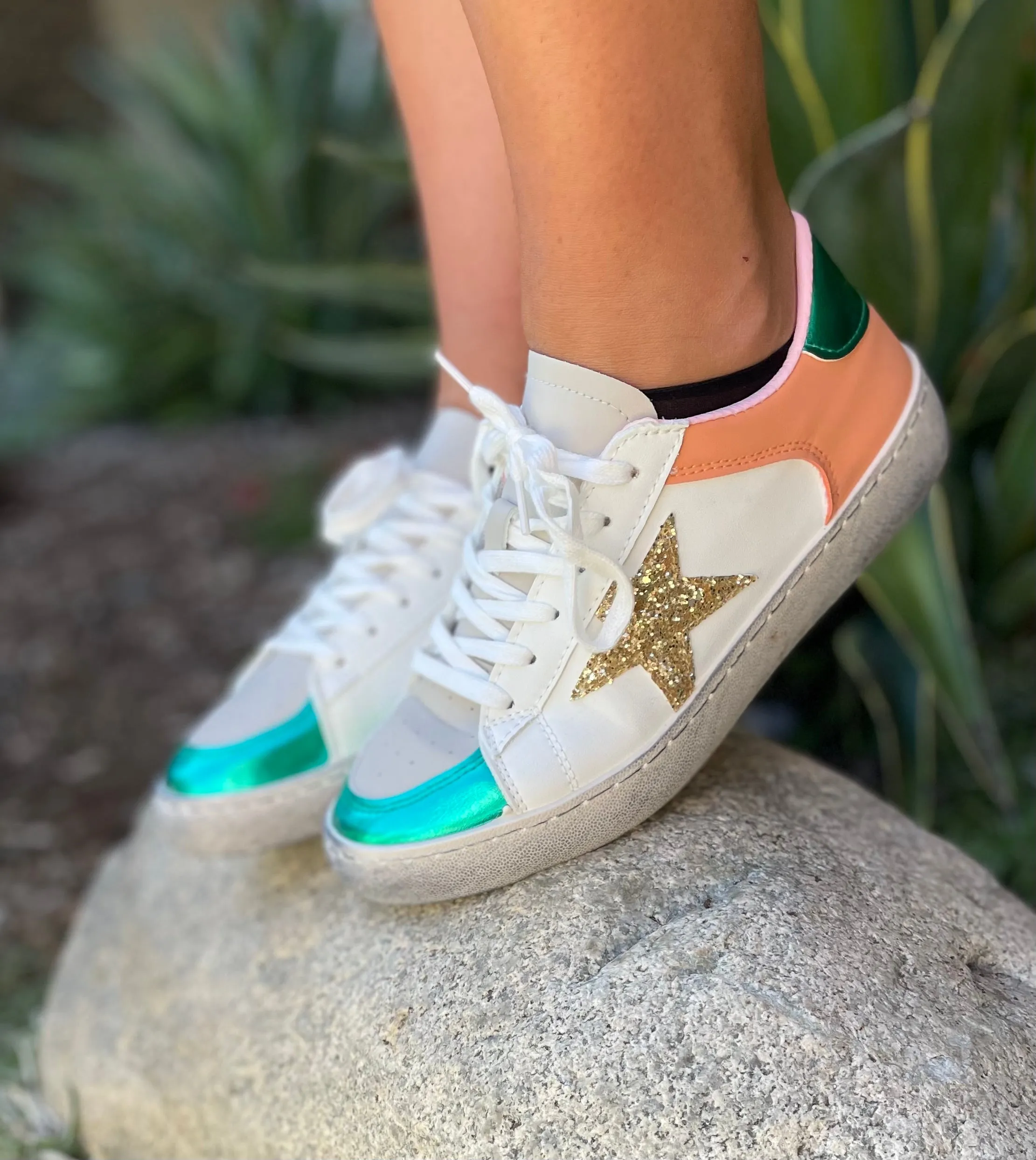 Star Design Laced Sneakers