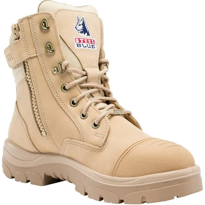 Steel Blue Men's Southern Cross 6" Side Zip WP Steel Toe Work Boot - Sand - 812961