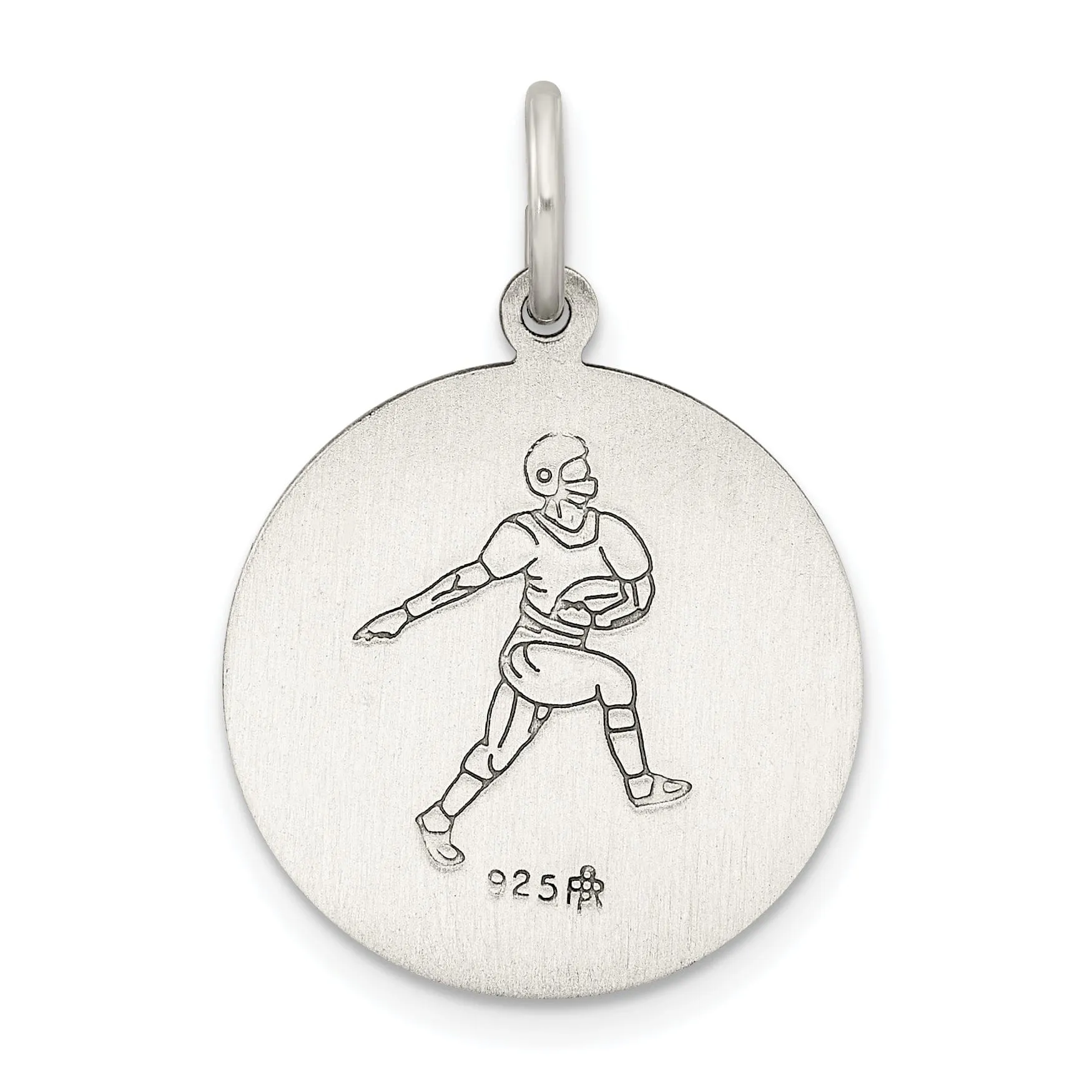 Sterling Silver St. Christopher Football Medal