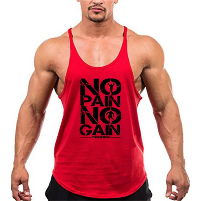 Summer Y Back Gym Stringer Tank Top Men Cotton Clothing Bodybuilding Sleeveless Shirt