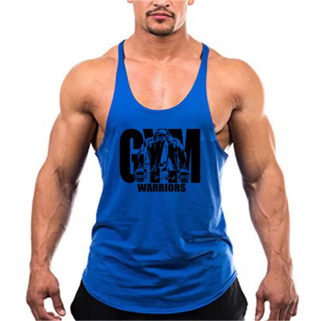 Summer Y Back Gym Stringer Tank Top Men Cotton Clothing Bodybuilding Sleeveless Shirt