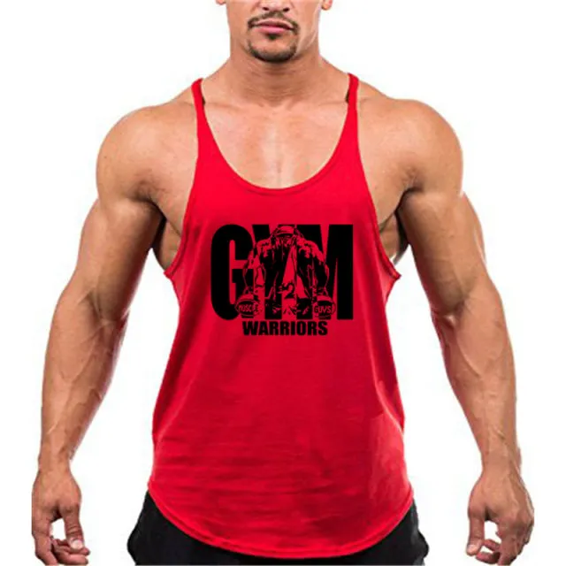 Summer Y Back Gym Stringer Tank Top Men Cotton Clothing Bodybuilding Sleeveless Shirt