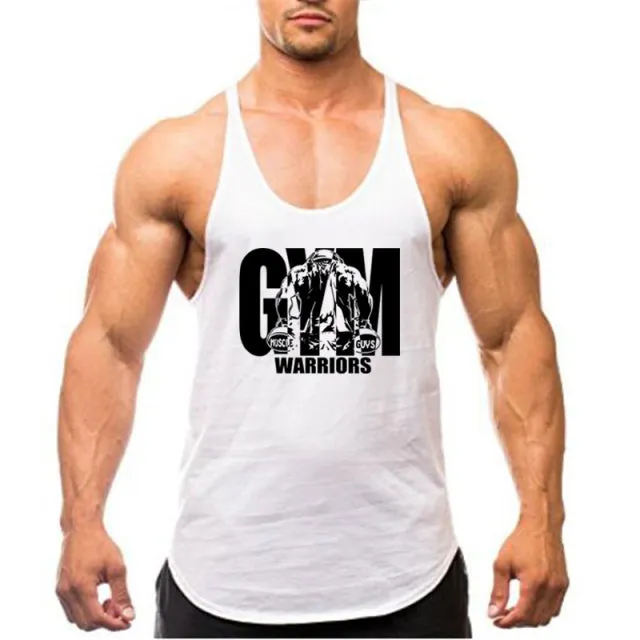 Summer Y Back Gym Stringer Tank Top Men Cotton Clothing Bodybuilding Sleeveless Shirt