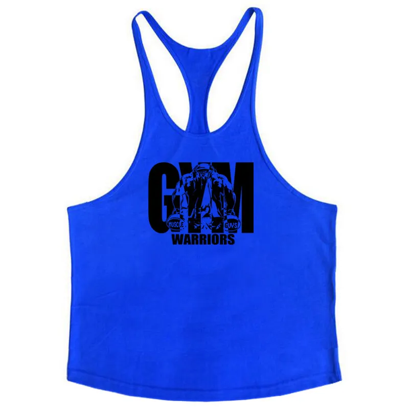 Summer Y Back Gym Stringer Tank Top Men Cotton Clothing Bodybuilding Sleeveless Shirt