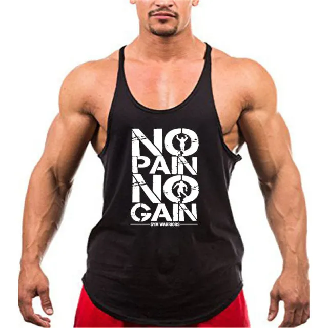 Summer Y Back Gym Stringer Tank Top Men Cotton Clothing Bodybuilding Sleeveless Shirt