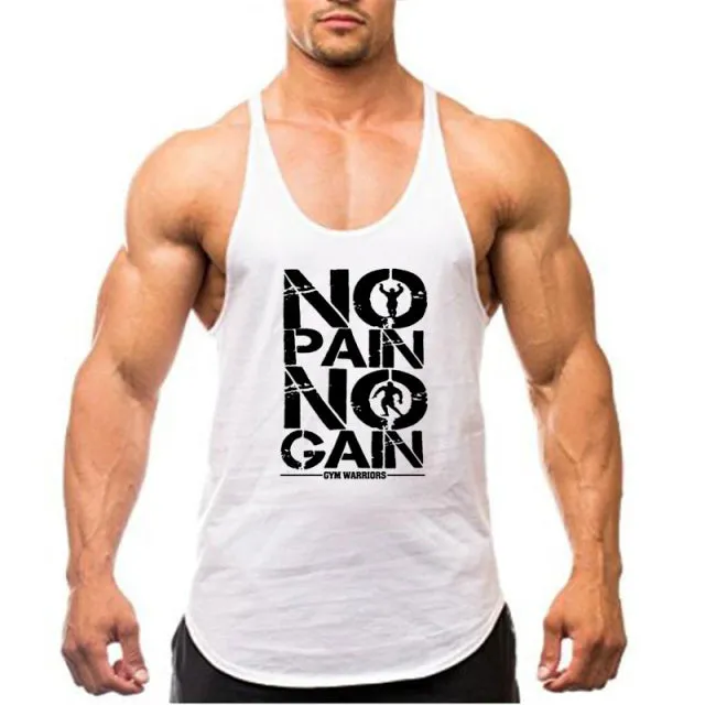 Summer Y Back Gym Stringer Tank Top Men Cotton Clothing Bodybuilding Sleeveless Shirt