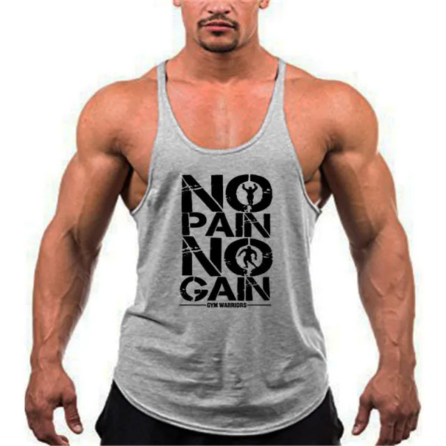 Summer Y Back Gym Stringer Tank Top Men Cotton Clothing Bodybuilding Sleeveless Shirt